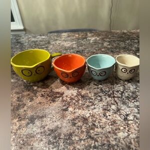 Colorful Owl Measuring Cups Set